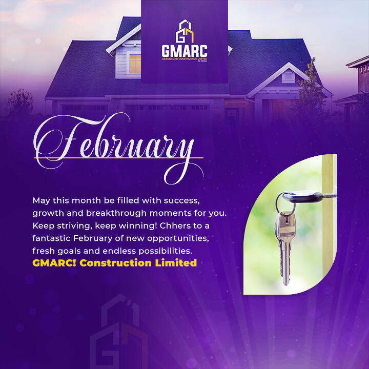 GMARC CONSTRUCTION LIMITED HAPPY NEW MONTH SOCIAL MEDIA DESIGN